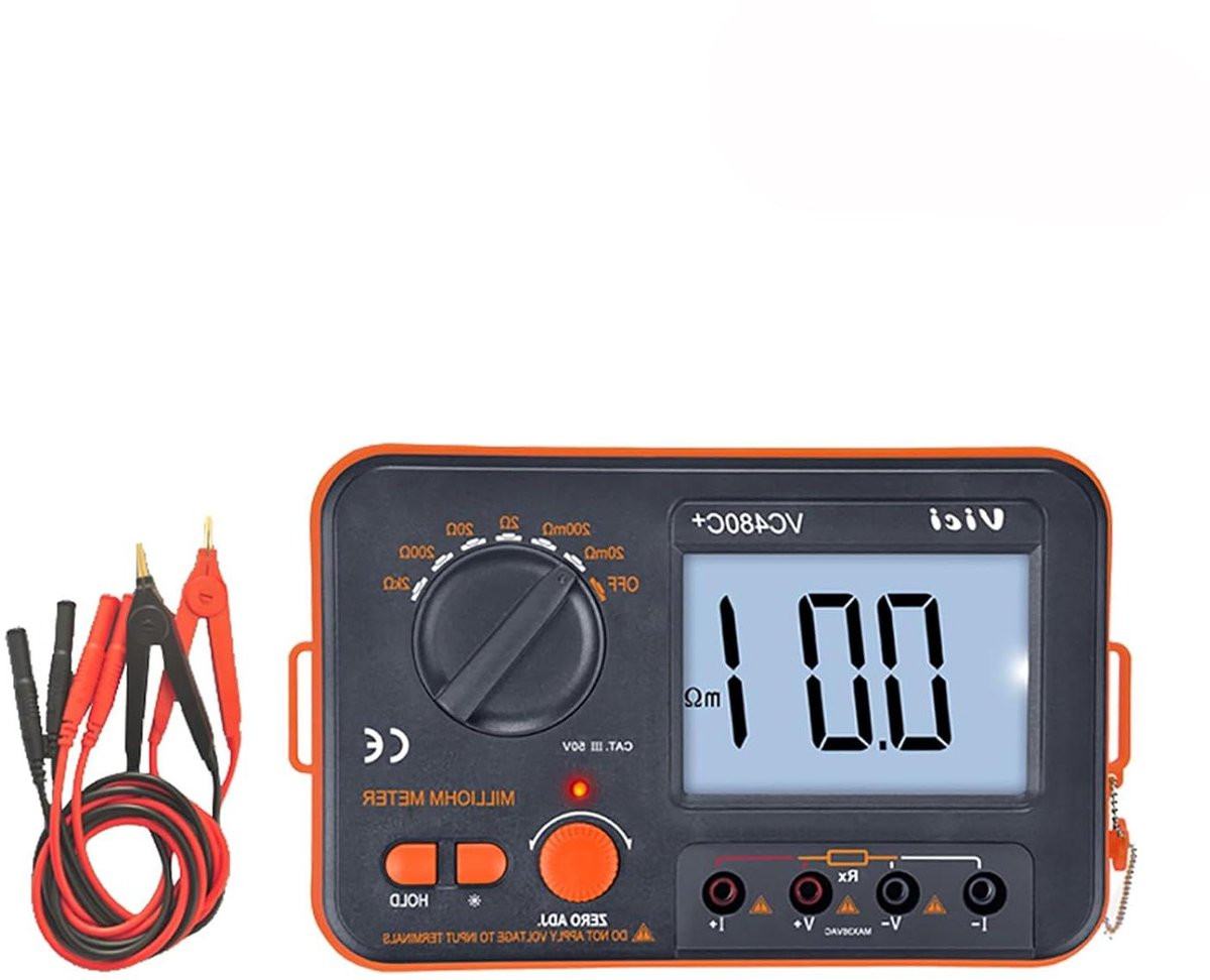 Digitale isolatieweerstandstester VC480C+ met lcd-display en achtergrondverlichting, Oranje