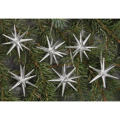 Christbaumschmuck ALBIN PREISSLER "aus Holz, Handwerkskunst aus dem Erzgebirge", silber (silberfarben), Ø:7cm, Holzwerkstoff, Weihnachtsbaumschmuck, Weihnachtsbaumschleife Weihnachtsbaumschmuck Weihnachtsanhänger Weihnachtsbaumklammer...