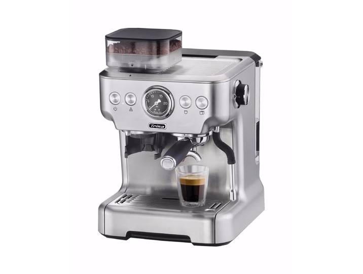 Trisa Espressomaschine  Barista Plus  – Siebträgermaschine/Espressomaschine – silber