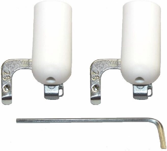 Klemmträger SUNLINES, weiß, Metall, Sichtschutzbefestigungen, Klemmträger, für Aluminium-Jalousie