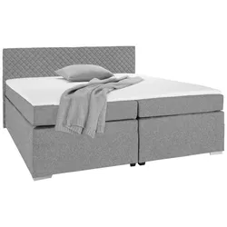 Boxspringbett Mali Based Silberfarben ca. 180x200cm