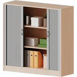 Schrank mit Rollo, 3 Ordnerhöhen - Serie evo180