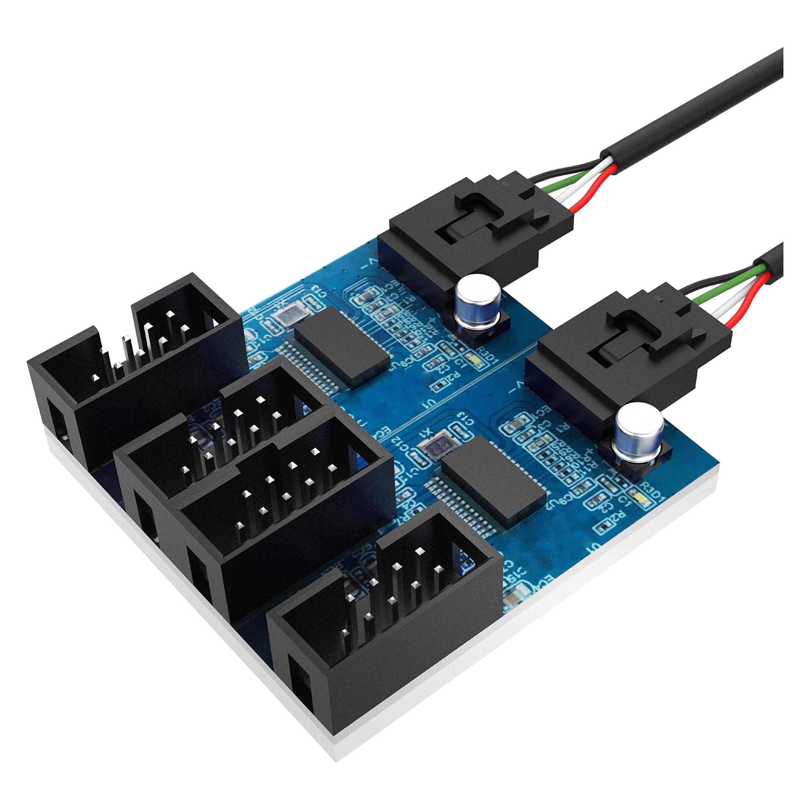 Akasa Interner USB 2.0 Hub-Karte (4 Ports) (AK-CBUB64-30BK)