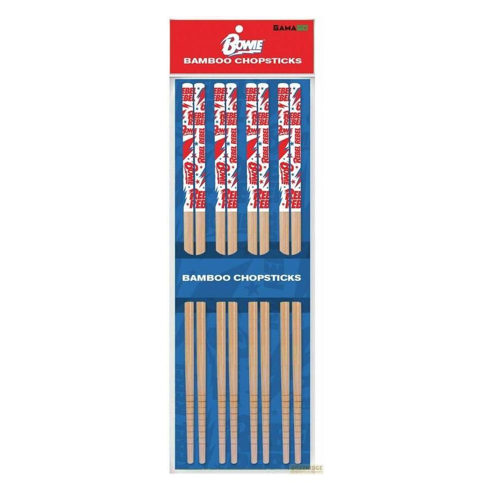 NMR Distribution GAMAGO David Bowie Bamboo Chopsticks Set - 4 Pair of Adorably Cute Reusable Chop-Sticks - Easy Grip (44075959)