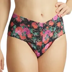 Hanky Panky Signature Lace Print Retro Thong Mixed Nylon One Size Damen