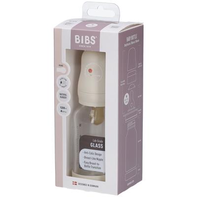 Bibs Zuigfles Glas 120ml Complete Set Ivory 1 St Flaschen