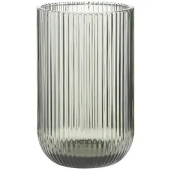 HOME STORY Windlicht   ¦ grau ¦ Glas ¦ Maße (cm): H: 14  Ø: 8.0