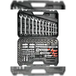 Yato Ensemble d'outils 1/4" 3/8" 1/2" 111 pièces.