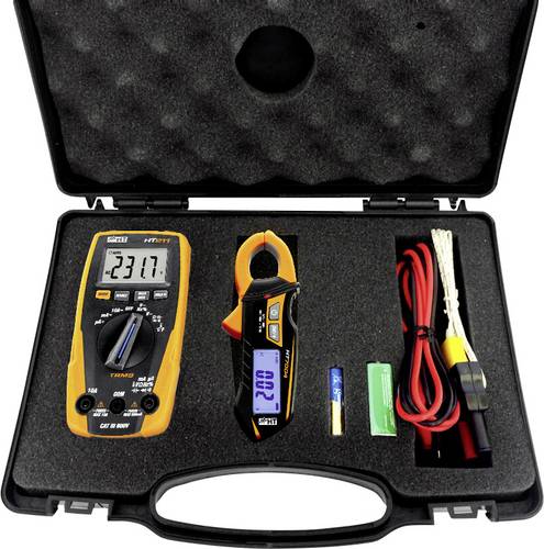HT Instruments e-KIT Hand-Multimeter, Stromzange digital CAT III 600V Anzeige (Counts): 4000