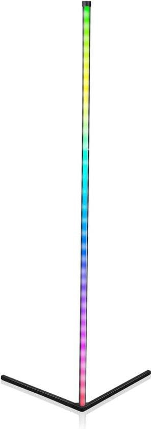 Grundig RGB Hoeklamp LED Staande Lamp met Muzieksensor en Accentverlichting - Multicolor - Hoogte: 140 cm