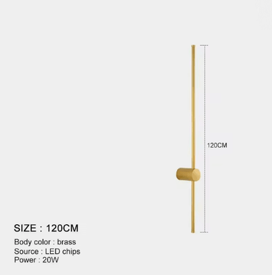 Inspire Essentials Modern LED Long Wall Light Minimalist Black Bedside Sconce 6 nature White(3500 5500k)