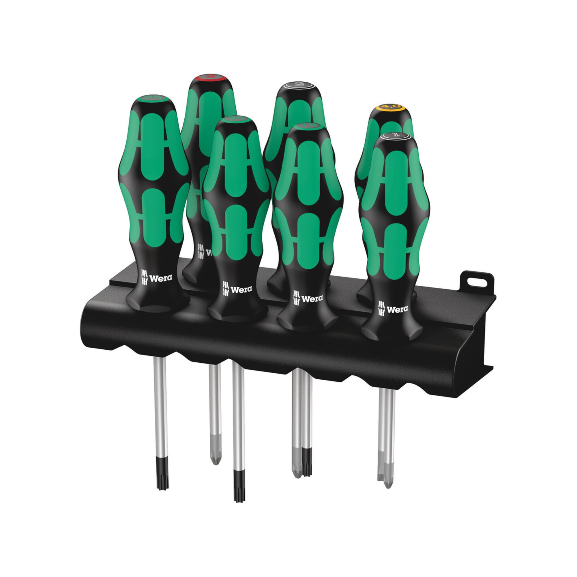 Wera 335/350/367/7 Rack Schraubendrehersatz Kraftform Plus Lasertip + Rack, 7-teilig (05320540001)