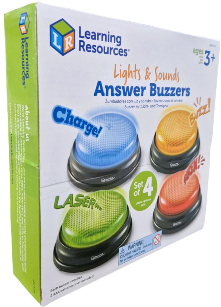 Lights and Sounds Answer Buzzers (Set of 4) By Learning Resources - Ages 3+ - Educational Toys Learning Resources