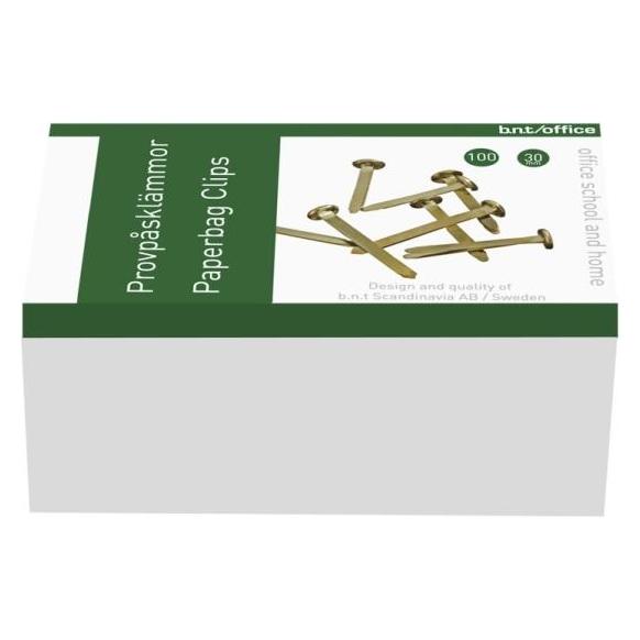 BNT Office Paperbinders 30mm 100stk/pak - (100 stk.) (100x) (T140902)