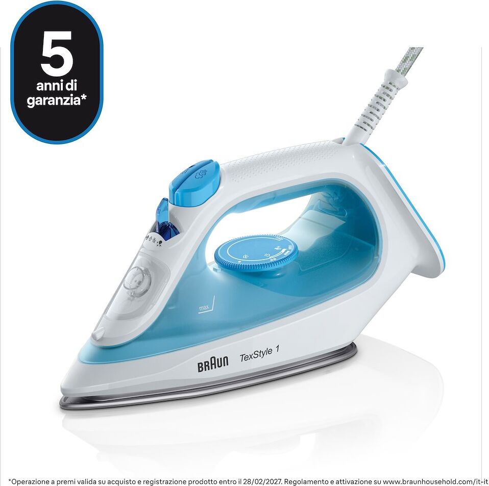 Ferro da stiro a vapore Braun TexStyle 1 SI1050BL