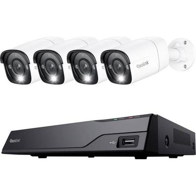 Reolink NVS8-12MB4 LAN IP-Überwachungskamera-Set 8-Kanal mit 4 Kameras 4512 x 2512 Pixel