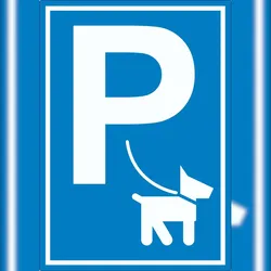 HB-Druck Hundeparkplatz Aufkleber P Hunde A7 (74x105mm)