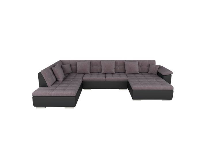 Ecksofa ARIA rechts taupe/schwarz