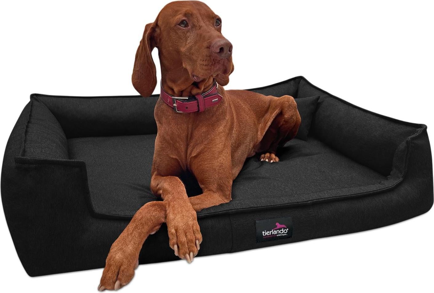 Tierlando Orthopedisch Hondenbed Gustav Scandi Chic - XL - Zwart - 110 x 90 cm