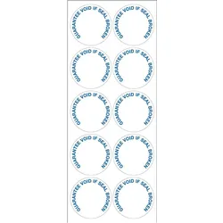 Brady, Etiketten, B-429, WTP-6, Siegel-Etiketten, "Guarantee void if seal is broken", Polyolefin, Blau auf wei