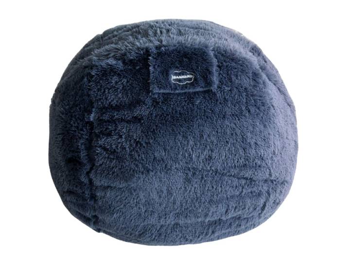 Pouf géant déhoussable fausse fourrure gris 200 cm
