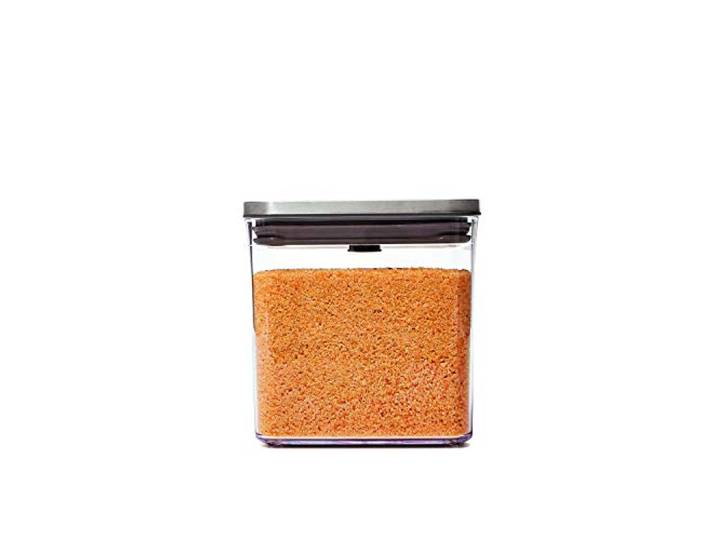 OXO POP Behälter, groß, quadratisch, flach, 2,6 L Elegante Lösung für die Küchenarbeitsfläche, platzsparende Konstruktion hält trockene Lebensmittel frisch