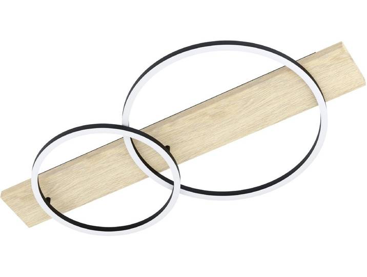 EGLO Boyal plafondlamp - LED - 78 cm - Hout - Bruin