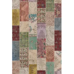 Bamyum Afra Bedruckter 200x300 Teppich Chenille-Druck Maschinell Hergestellt