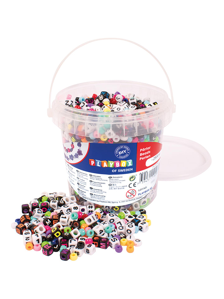 Playbox 2000tlg. Buchstaben-Perlenset in Bunt - ab 3 Jahren - onesize