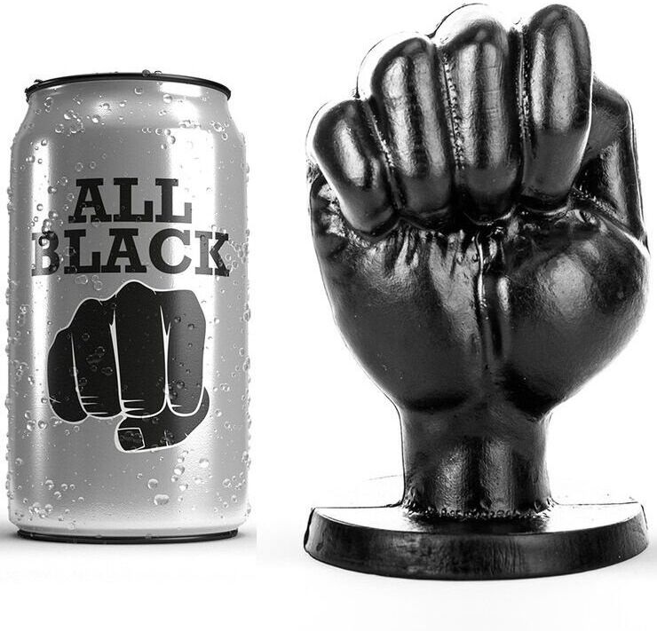 all black tout noir fist 13cm anal