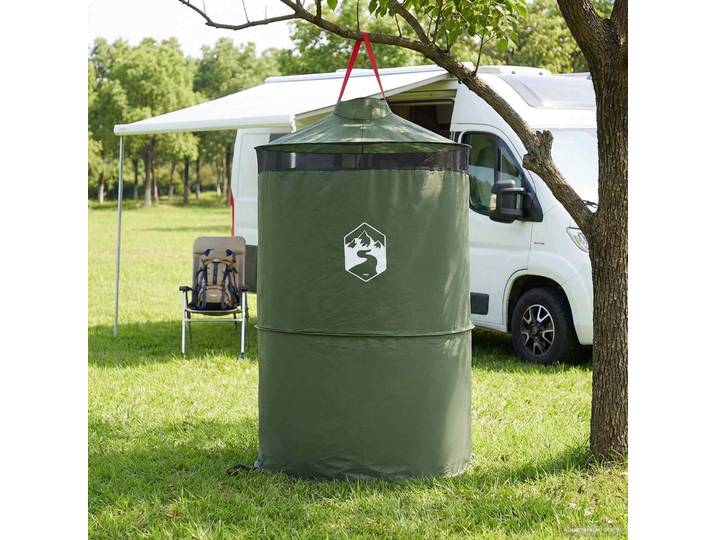 vidaXL Pop-up Toilette Zelt mit Aufhängeseil Grün 97 x 126 cm