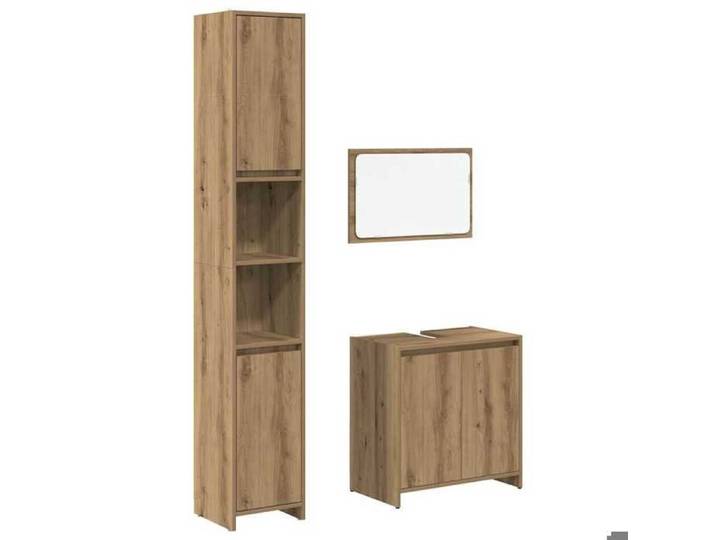 Meuble salle de bain - Cadre durable - Ensemble de meubles salle de bain 3 pcs bois d'ingénierie - moderne_60528