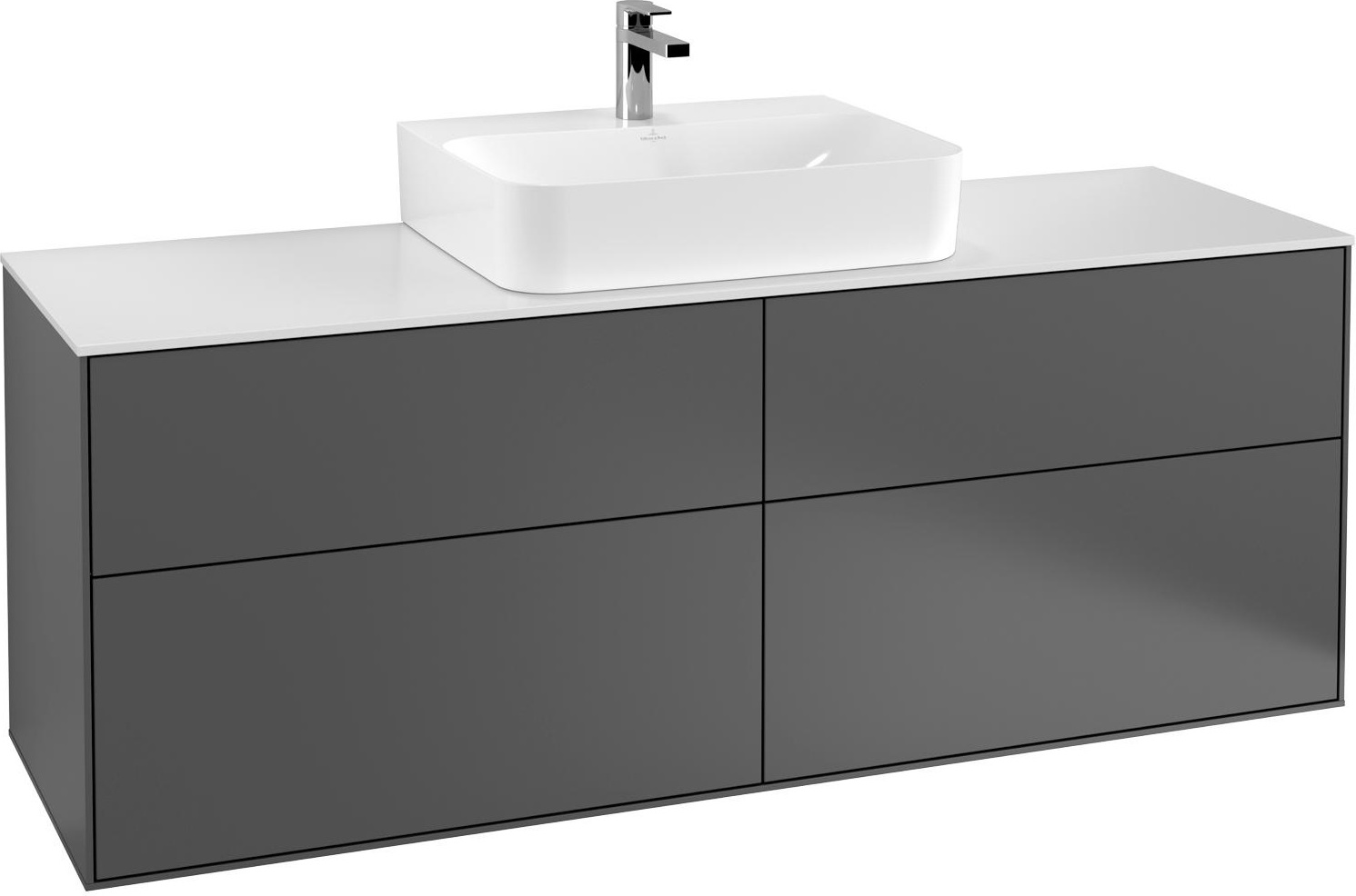 V&B Waschtischunterschrank Finion 160x60,3cm, Abd.-Pl. wh. m, Peony Matt
