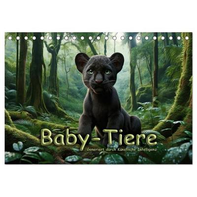 Baby-Tiere (Tischkalender 2027 DIN A5 quer), CALVENDO Monatskalender