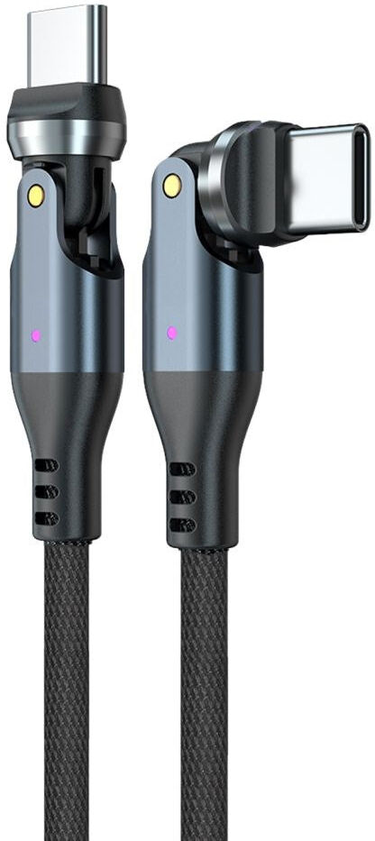 Mobile Origin USB-C til USB-C Kabel - 240W - 540° Roterbar - 1m - Grå