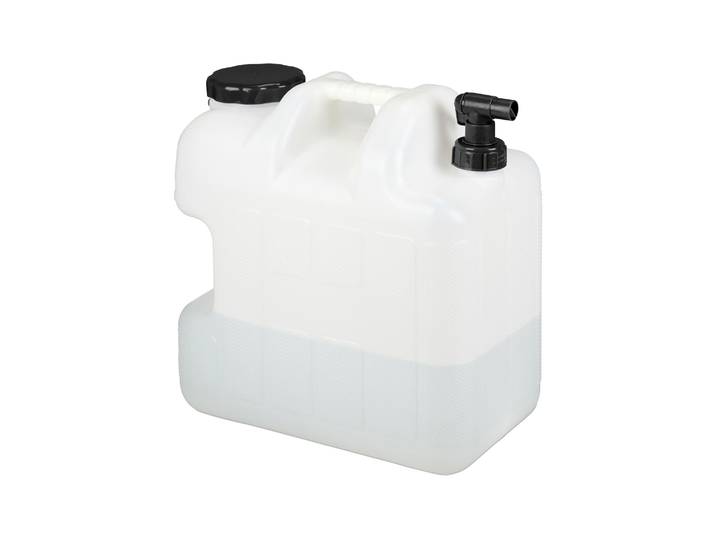 Wasserkanister mit Hahn 25 Liter Weiss-Schwarz