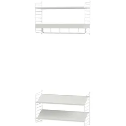 Wandgarderobe minimalistisch funktional Weiß