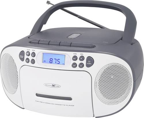 Reflexion RCR2260GR CD-Radio UKW AUX, CD, Kassette Grau-Weiß