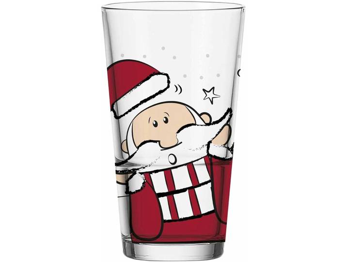 Gläser-Set Leonardo Weihnachtsmann Glas H 13.3 cm 6 Stk - Gläser-Set