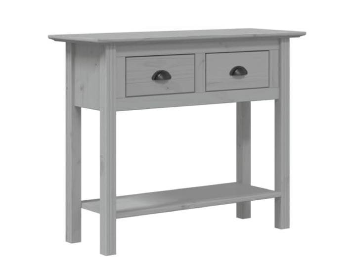 vidaXL Konsolentisch BODO Grau 91x35x74 cm Massivholz Kiefer