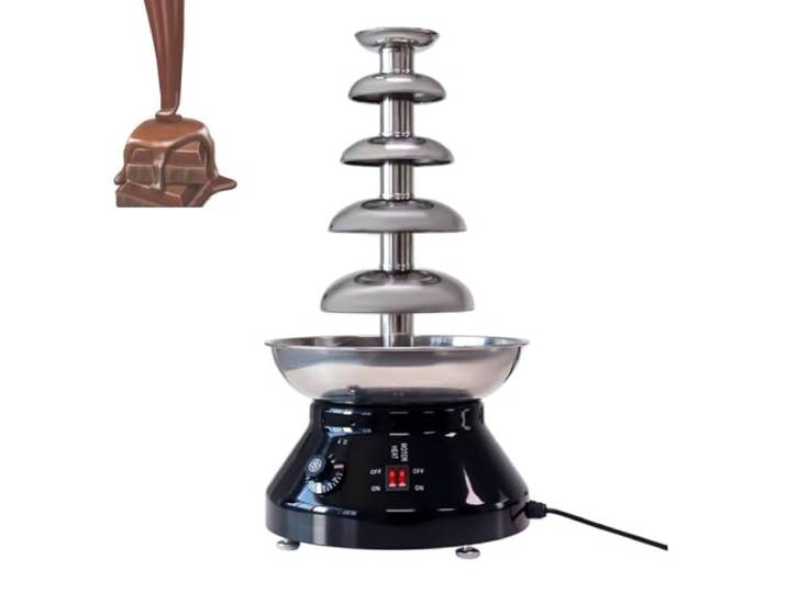 MFYDPP 230 W Schokoladenbrunnen, 7 Pfund Schokoladenfondue-brunnenmaschine, Temperaturbereich 30–110 ℃, Für Geschmolzene Schokolade(Size:5 Tiers,Color:Schwarz)