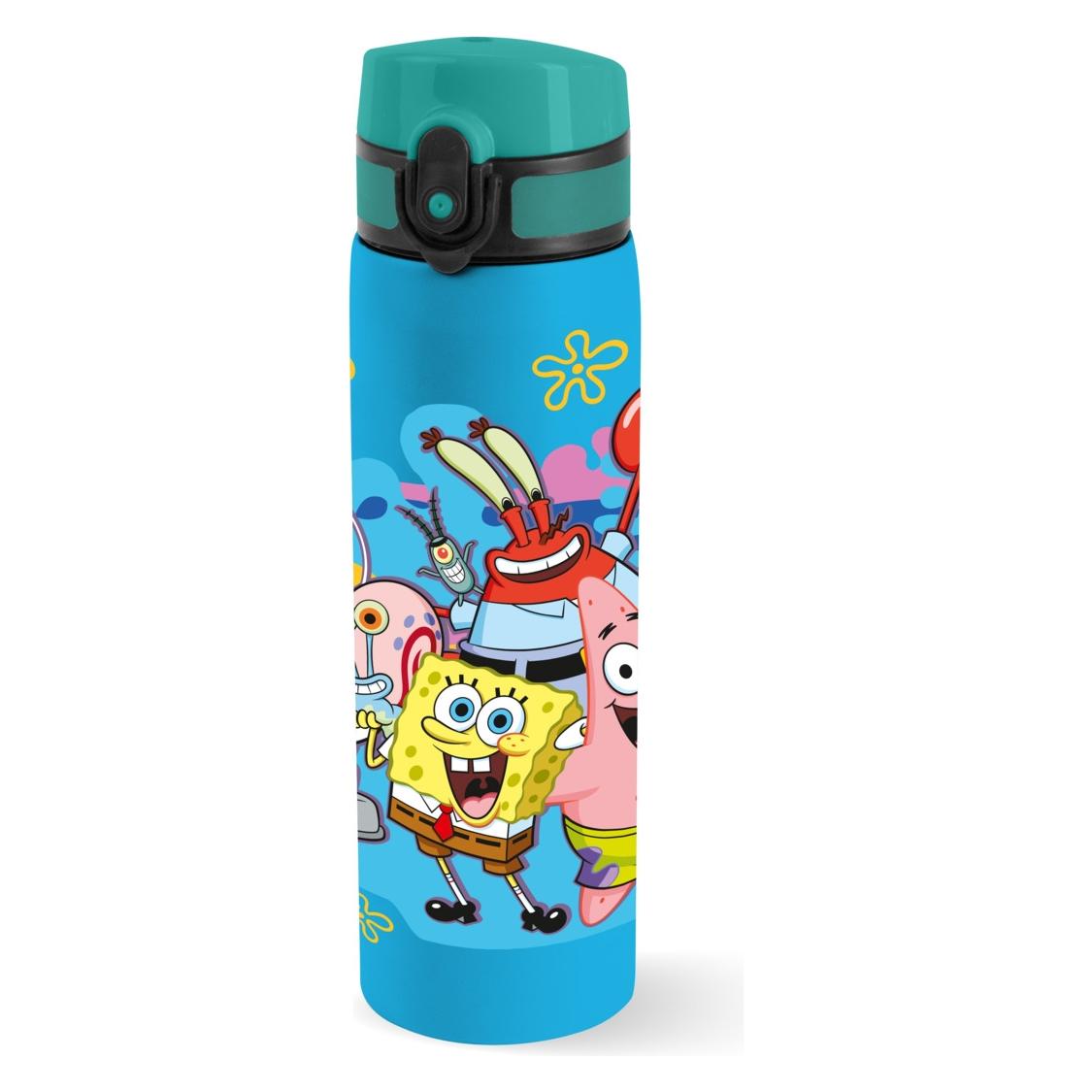 P:OS Handels GmbH Trinkflasche Spongebob Schwammkopf grün/blau/gelb 580 ml Edelstahl einwandig (70181701)