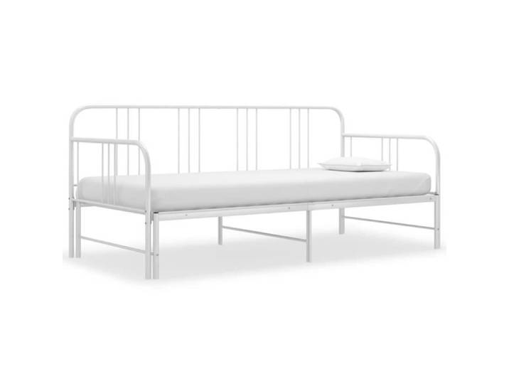 NEW - Cadre de canapé-lit extensible Canapé Lit Banquette Lit en Fer pour Enfants ou Adulte Blanc Métal 90x200 cm 4260