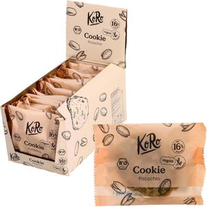 KoRo Kekse Cookie Pistachio, BIO, gluten-, laktosefrei & vegan, einzeln verpackt, 600g, 12 Stück