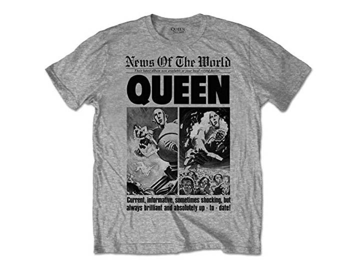 T-Shirt # L Grey Unisex # News Of The World 40Th Front Page