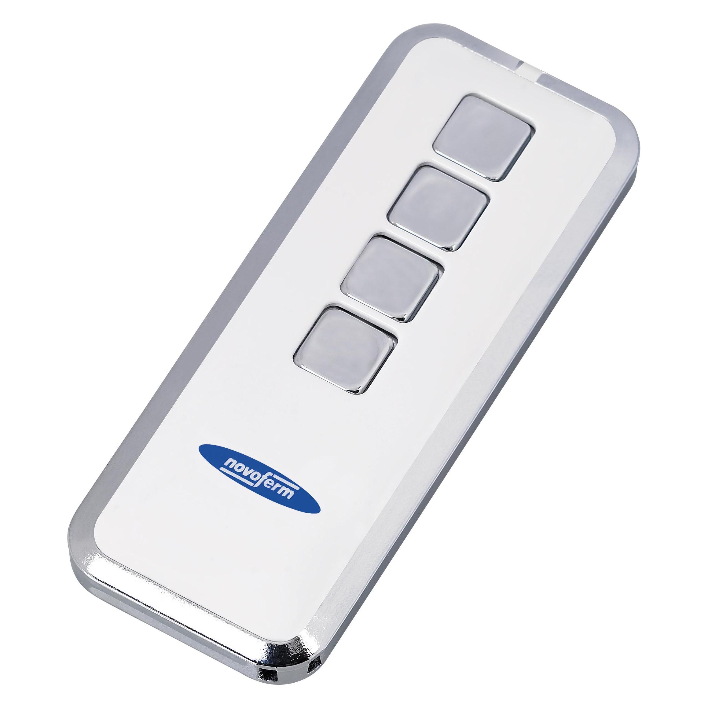Novoferm Garagentor Handsender Mini-Novotron 524 Design, 4 Kanal, Silber / Weiss (Handsender) (TM15912101150)
