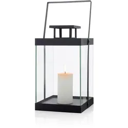 Laterne Finca black 36cm Stahl pulverbeschichtet