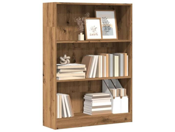 Bibliothèque chêne artisanal 80x24x109 cm bois d'ingénierie étagère à livres porte-livres support à livres 857843