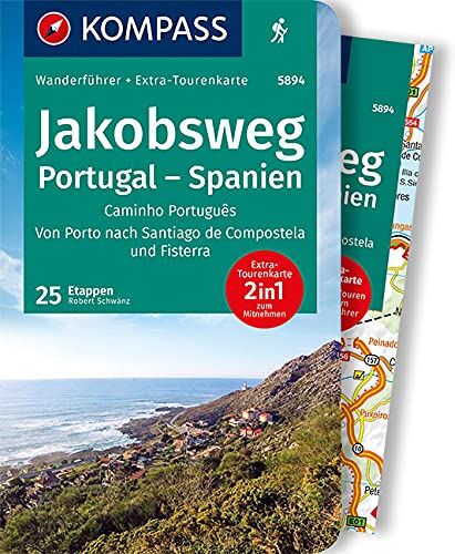 Robert Schwänz - KOMPASS Wanderführer Jakobsweg Portugal Spanien: Wanderführer mit Extra-Tourenkarte 1:50.000, 60 Touren, GPX-Daten zum Download - Preis vom 09.10.2026 07:28:09 h