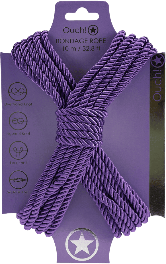 Ouch Corde Polyester Bondage - 10 m - Violet